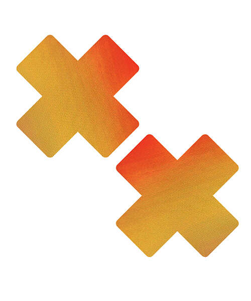 Neva Nude Chameleon Color Changing X Factor Pasties - Orange/Yellow
