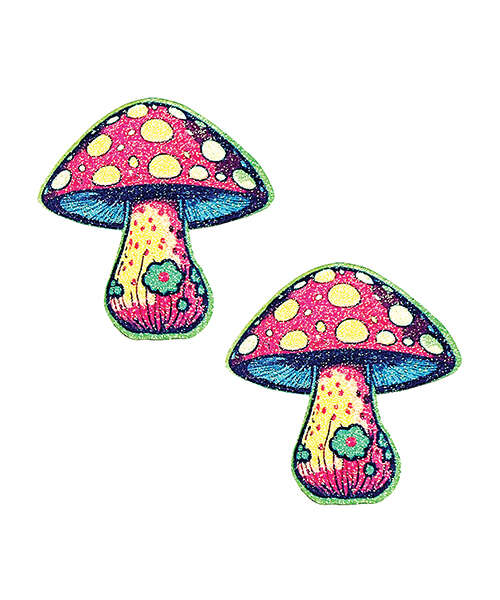 Neva Nude Glitter Shroom Pasties - Red Multi O/S