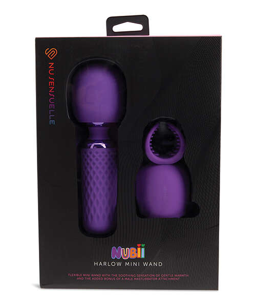 Nu Sensuelle Harlow Mini Wand w/Masturbator Attachment - Purple