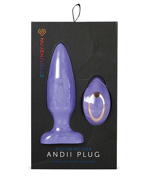 Nu Sensuelle Andii Vertical Roller Motion Butt Plug - Ultra Violet
