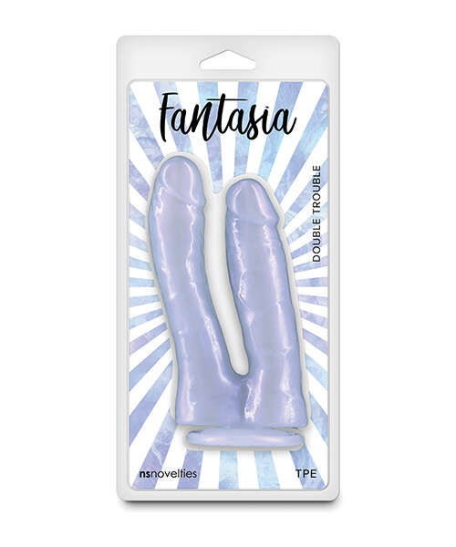Fantasia Double Trouble Dildo - Azure