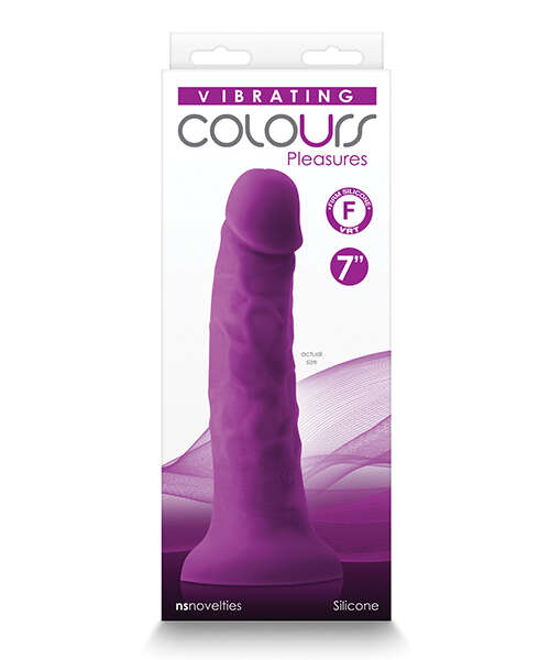 Colours Pleasures 7" Vibrating Dong - Purple