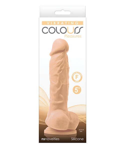 Colours Pleasures 5" Vibrating Dildo - White