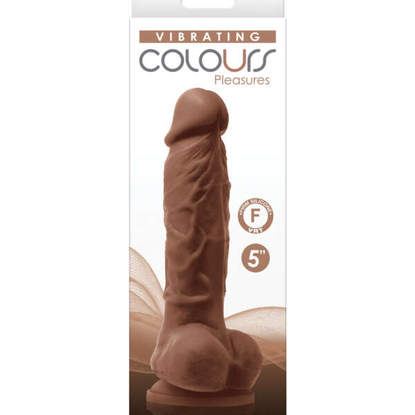 Colours Pleasures 5" Vibrating Dildo - Brown