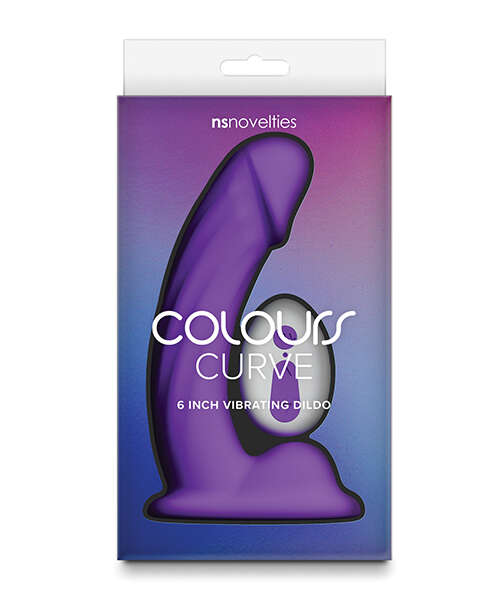 Colours Curve Vibrating 6" Dildo - Purple
