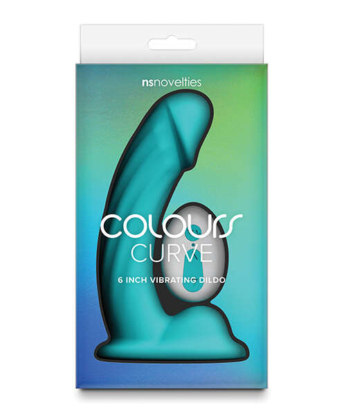 Colours Curve Vibrating 6" Dildo - Teal