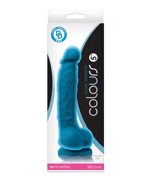 Colours Dual Density 5" Dildo - Blue