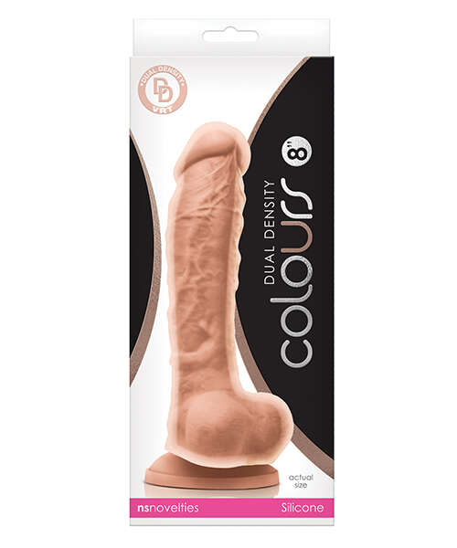 Colours Dual Density 8" Dildo - White