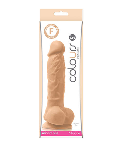 Colours Pleasures 5" Dildo w/Suction Cup - Flesh