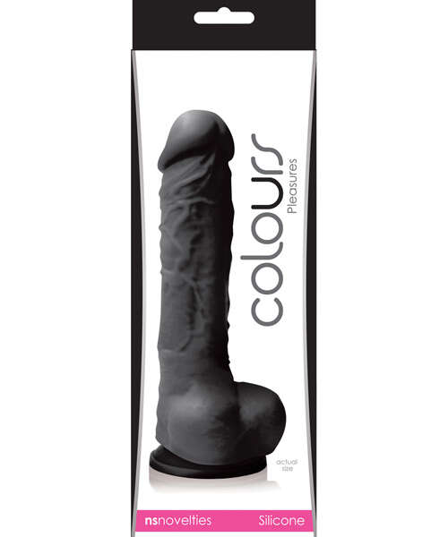 Colours Pleasures 5" Dildo w/Suction Cup - Black