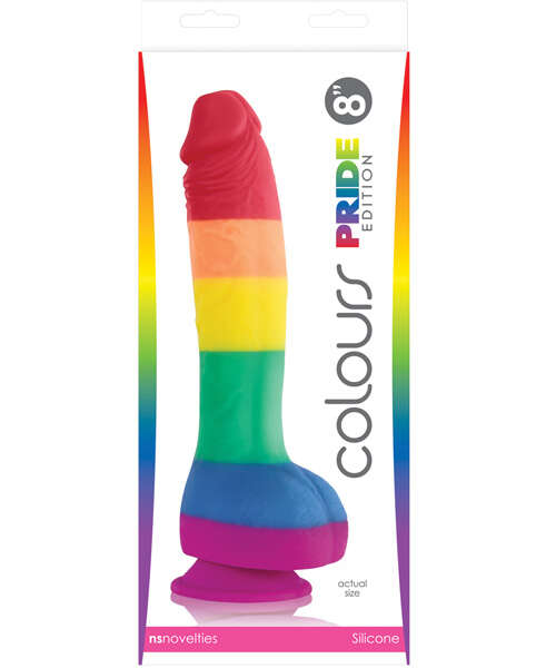 Colours Pride Edition 8" Dong w/Suction Cup