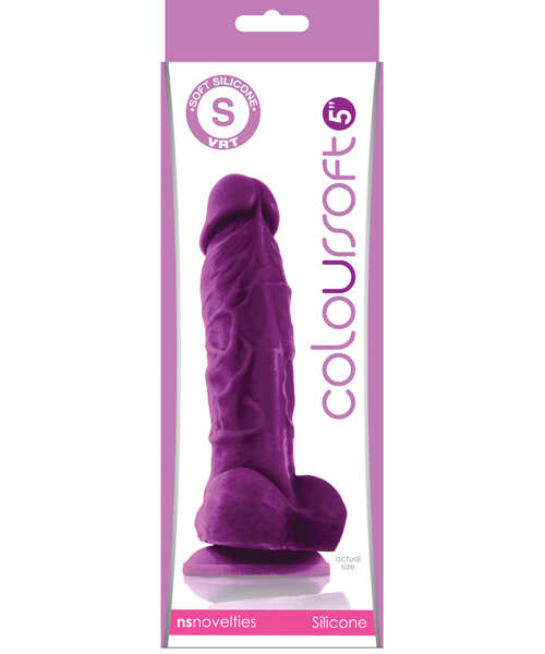 ColourSoft 5" Silicone Soft Dildo - Purple