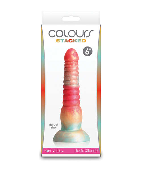 Colours Stacked 6" Dildo - Red/Gold