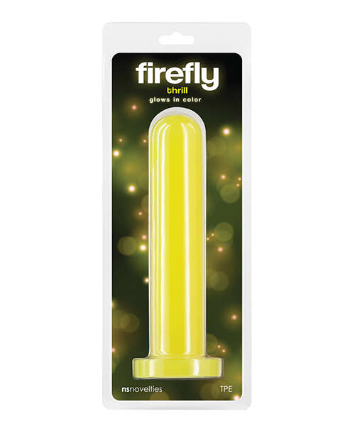 Firefly Thrill Glow in the Dark Dildo - Large - Yellow