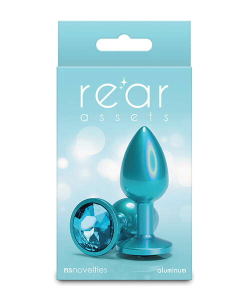Rear Assets Small w/Teal Gem - Iridescent Teal
