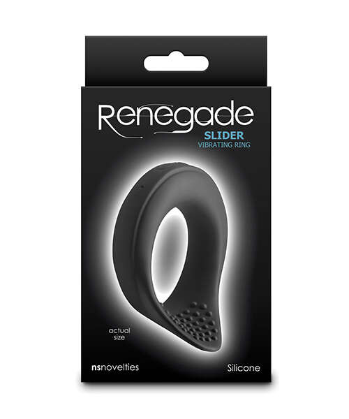 Renegade Slider Vibrating Cock Ring - Black