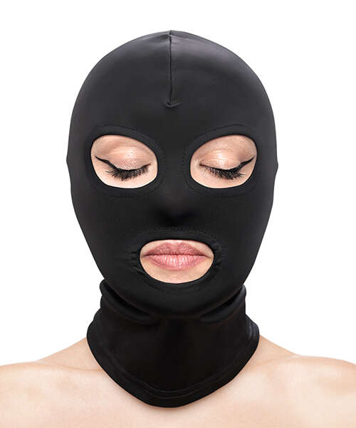 Fetish & Fashion Eyes & Mouth Hood - Black