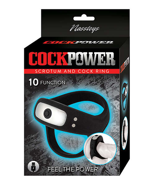 Cockpower Scrotum and Cock Ring - Black