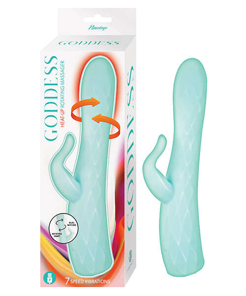 Goddess Heat-up & Rotating Vibrator - Aqua