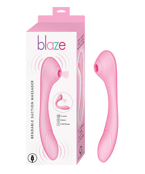 Blaze Bendable Suction Massager - Pink