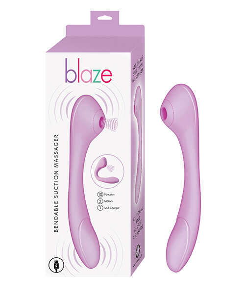 Blaze Bendable Suction Massager - Lavender