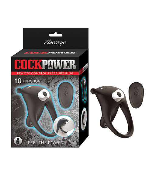 Cockpower Remote Control Pleasure Ring - Black