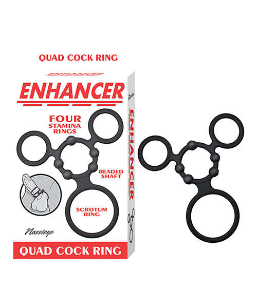 Enhancer Quad Cock Ring - Black