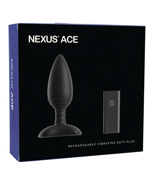 Nexus Ace Remote Control Butt Plug Large - Black
