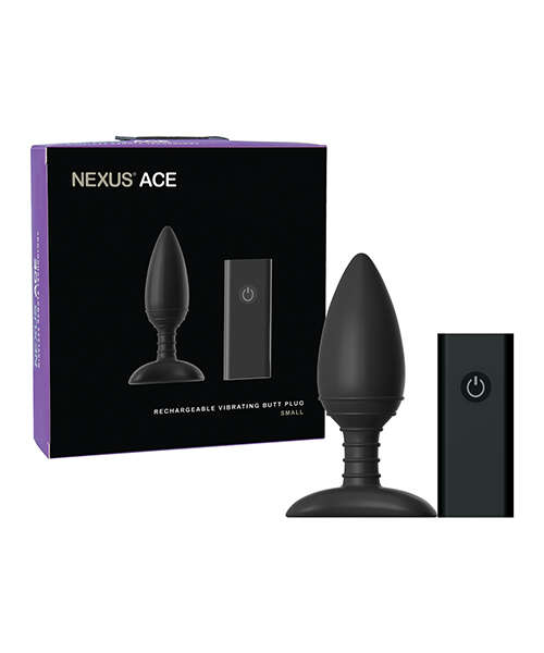 Nexus Ace Remote Control Butt Plug Small - Black