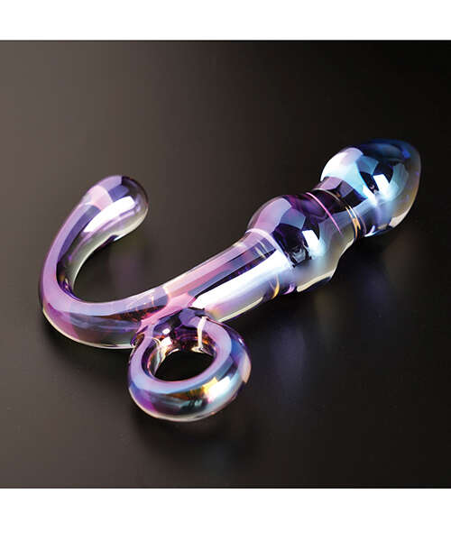 Cristal Orchid Pulse Glass Dildo w/Removable Bullet Vibe - Purple