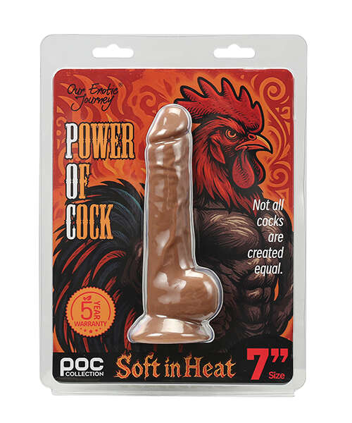 Power of Cock 7" Dildo - Dark Tan