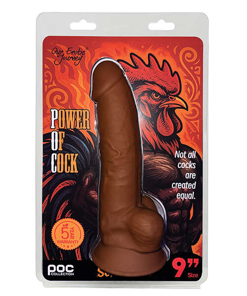 Power of Cock 9" Dildo - Brown