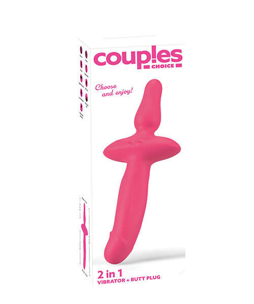 Couples Choice 2in1 Vaginal & Anal Vibrator - Pink