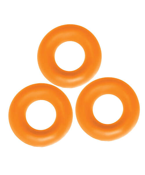 Oxballs Fat Willy 3 Pack Jumbo Cock Rings - Orange