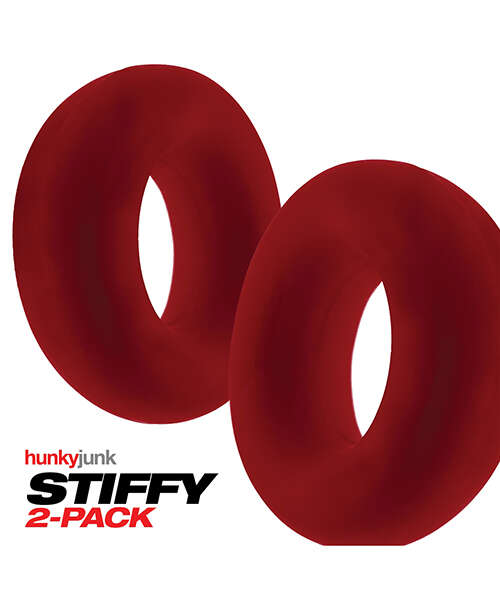 Hunky Junk Stiffy 2 Pack Cockrings - Cherry Ice