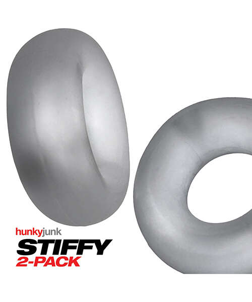 Hunky Junk Stiffy 2 Pack Cockrings - Clear Ice