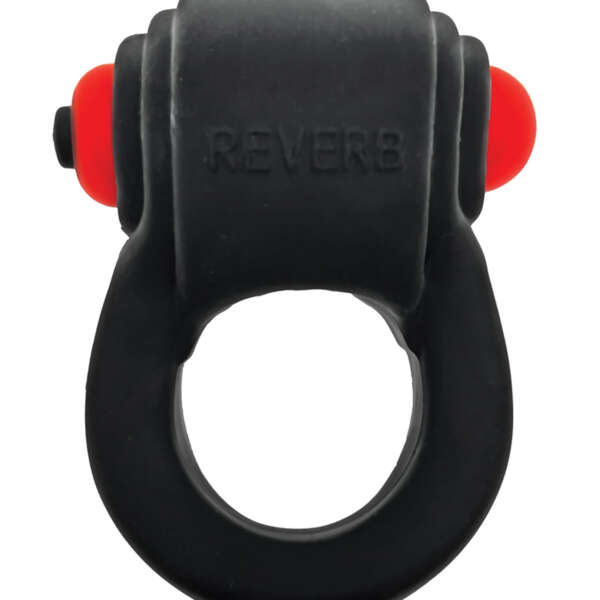 Hunky Junk Revring Cock Ring w/Vibe - Tar w/Red Vibe