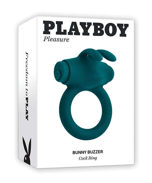 Playboy Pleasure Bunny Buzzer Cock Ring - Deep Teal