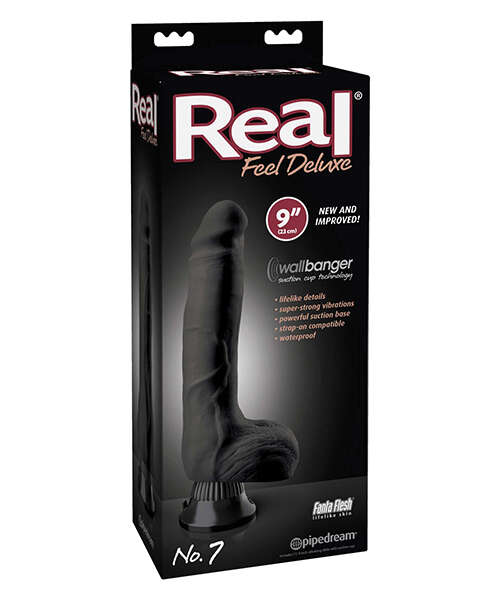 Real Feel Deluxe No. 7 9" Vibe Waterproof - Black