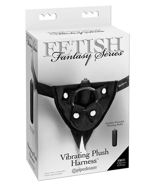 Fetish Fantasy Series Vibrating Plush Harness - Black
