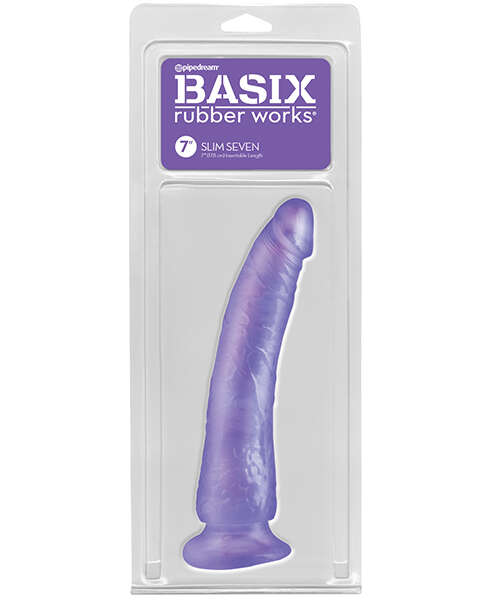 Basix Rubber Works 7" Slim Dong - Purple