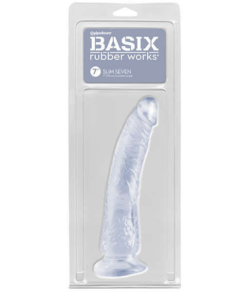 Basix Rubber Works 7" Slim Dong - Clear