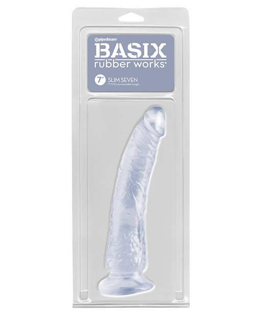 Basix Rubber Works 7" Slim Dong - Clear