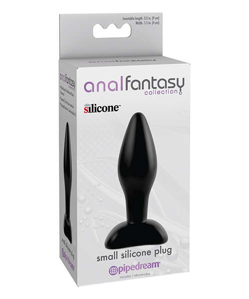 Anal Fantasy Collection Small Silicone Plug - Black