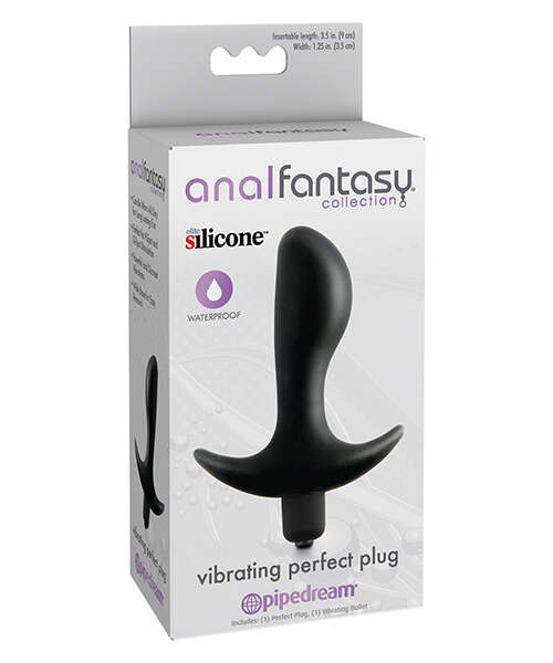 Anal Fantasy Collection Vibrating Perfect Plug - Black