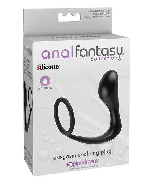 Anal Fantasy Collection Ass Gasm Cockring Plug - Black