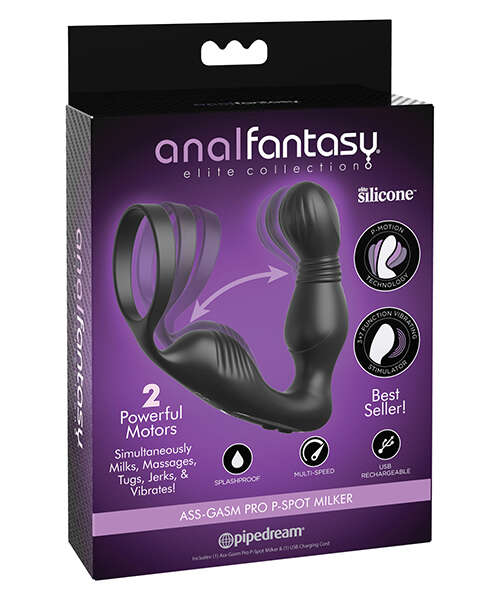 Anal Fantasy Elite Collection Ass-Gasm Pro P-Spot Milker - Black