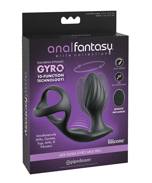 Anal Fantasy Elite Ass-Gasam Gyro-Milk Pro - Black