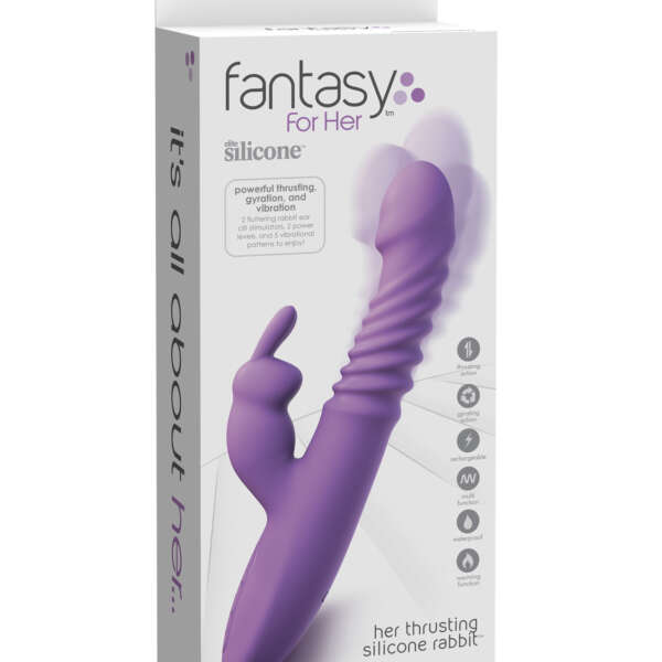 Fantasy For Her Ultimate Thrusting Silicone Rabbit - Purple