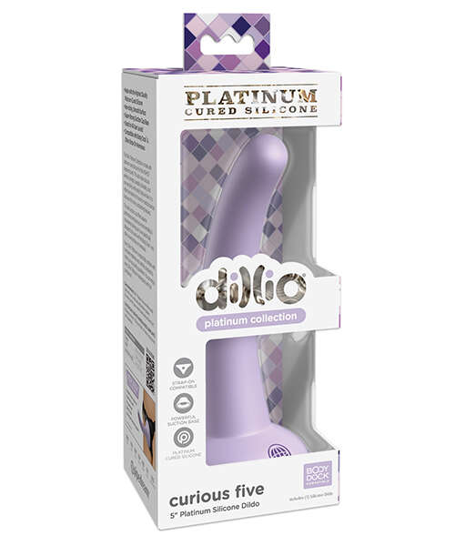 Dillio Platinum 5" Curious Five Silicone Dildo - Purple